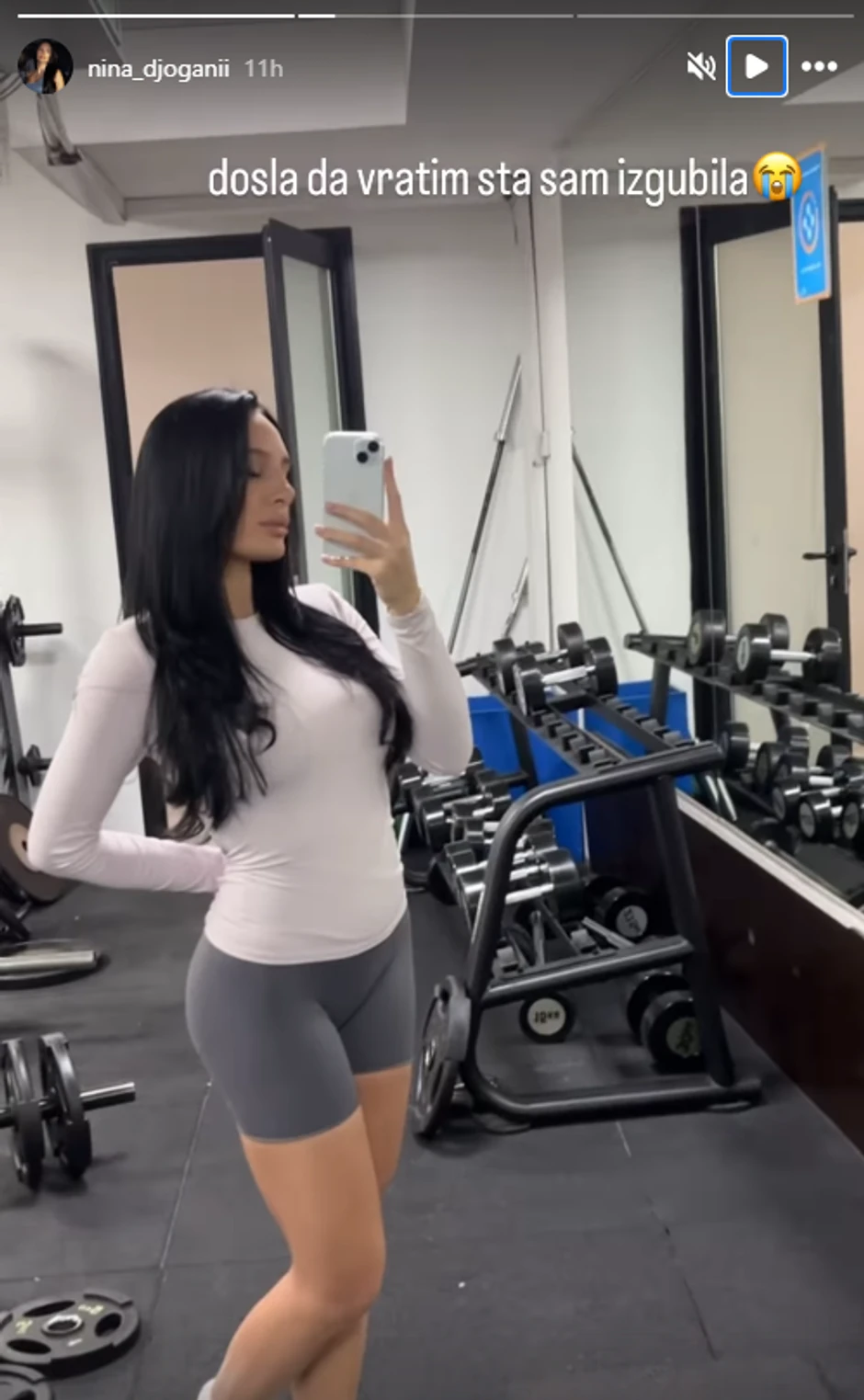 Nina Đogani u teretani