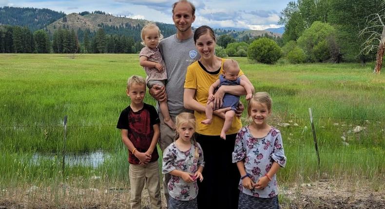 Daniel Beilier and his family in Idaho.Daniel Beiler