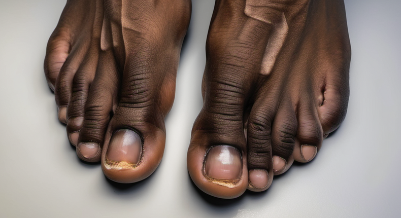 A photo of toe nails