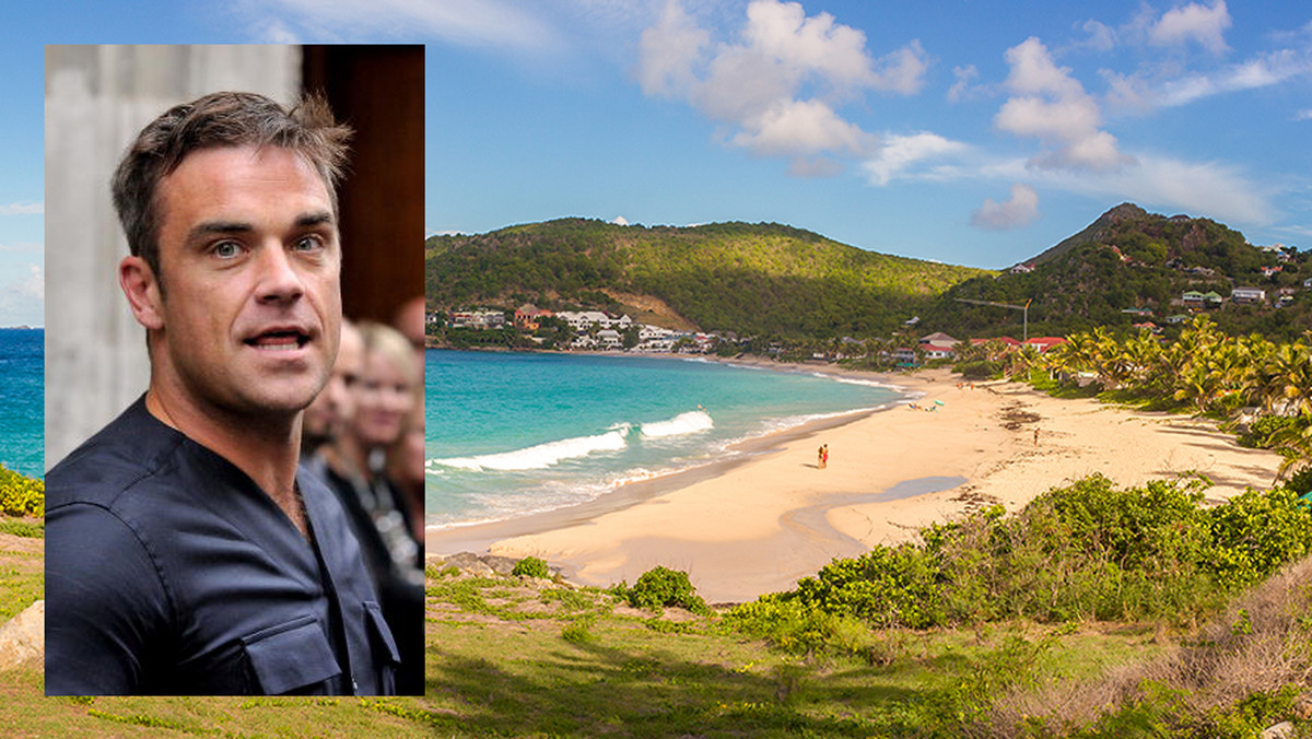 Robbie Williams choruje na koronawirusa na Wyspie Świętego Bartłomieja (Karaiby)