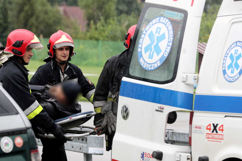 Ranni turyści transportowani do szpitala w Zakopanem