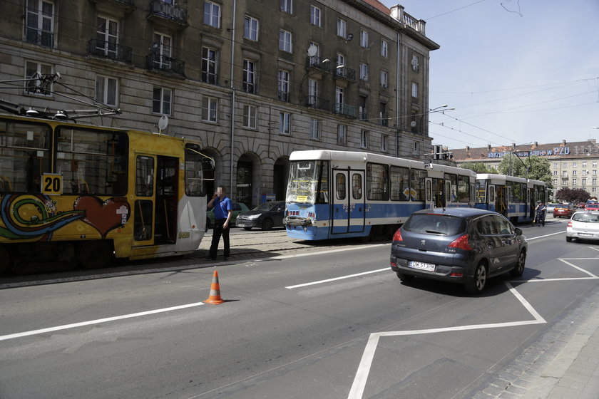 Wypadek na Świdnickiej we Wrocławiu