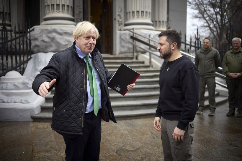 Prezydent Zełenski spotkał się z byłym premierem W. Brytanii Borisem Johnsonem
