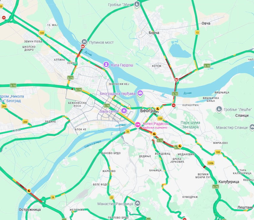 Jutarnji špic u Beogradu 27. mart