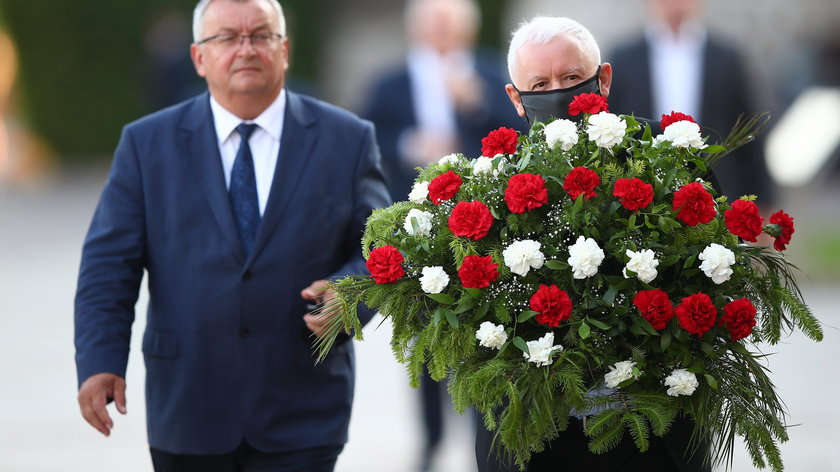 Andrzej Adamczyk i Jarosław Kaczyński