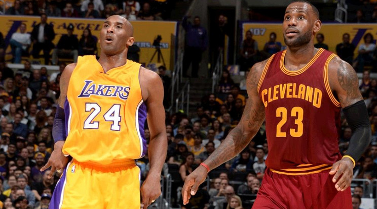 Kobe Bryant(b) és LeBron James utoljára játszottak egymás ellen /Fotó: Twitter