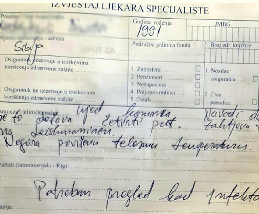 Naš sagovornik je išao lekaru