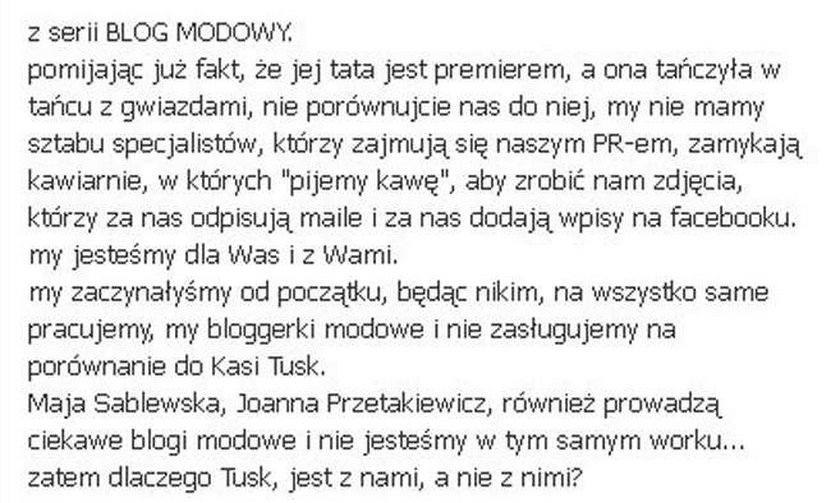 Blogerki atakują Kasię Tusk! Z zazdrości?