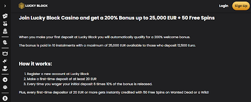 Lucky Block - Unrivaled Welcome Rewards for Crypto Gaming Newcomers