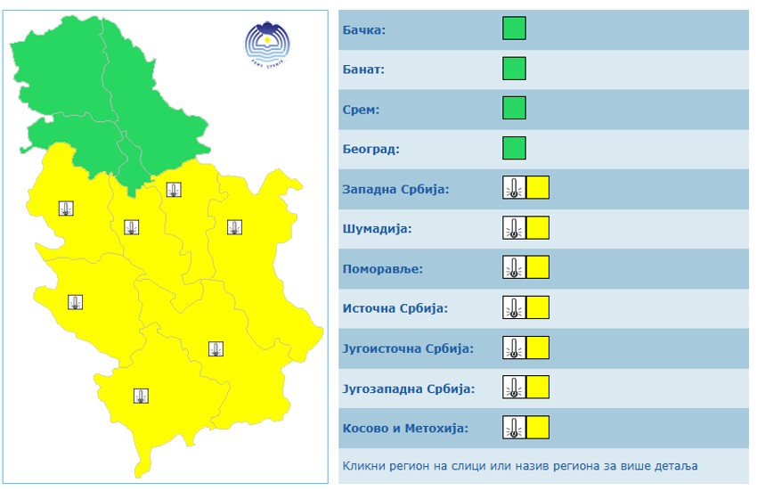 Meteo-alarm za 4. maj