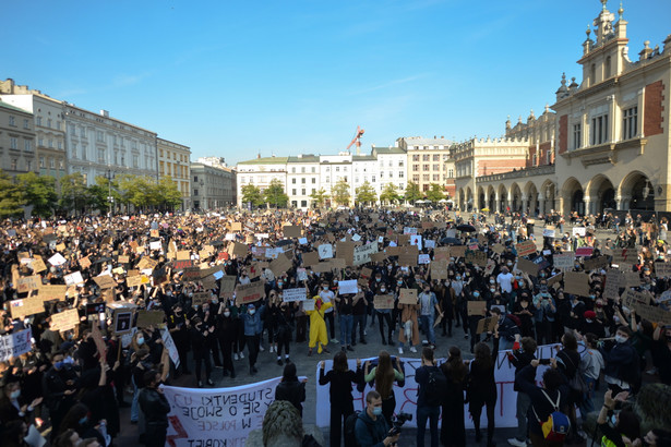 Protest w Krakowie