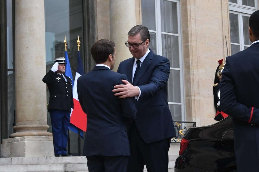 Emanuel Makron i Aleksandar Vučić