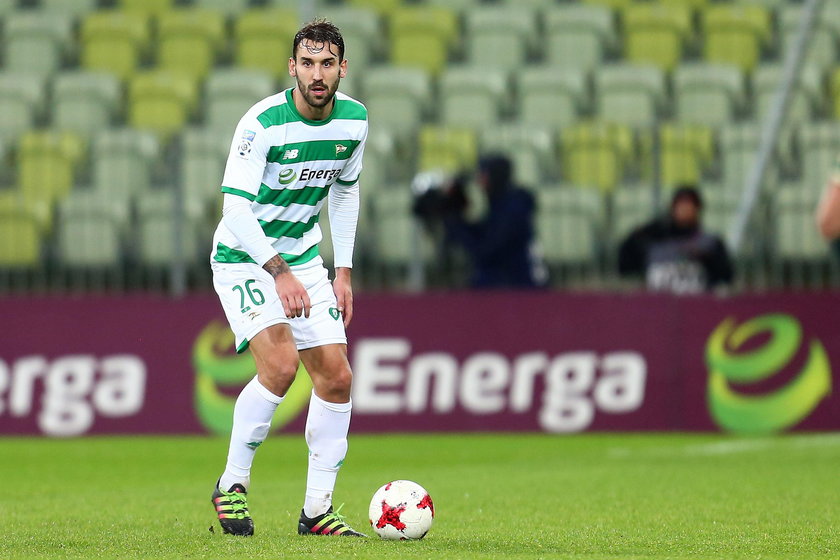 Pilka nozna. Ekstraklasa. Lechia Gdansk. Trening. 05.12.2017