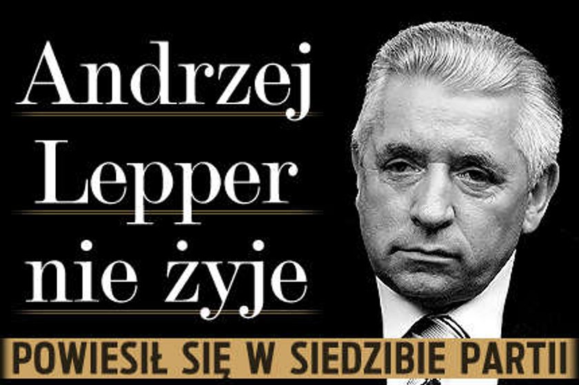 Andrzej Lepper nie żyje. Popełnił samobójstwo