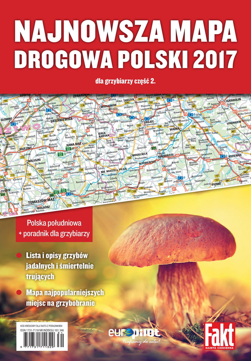 Najnowsza mapa drogowa Polski 2017