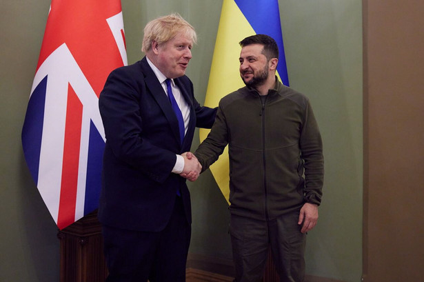 Boris Johnson i Wołodymyr Zełenski w Kijowie