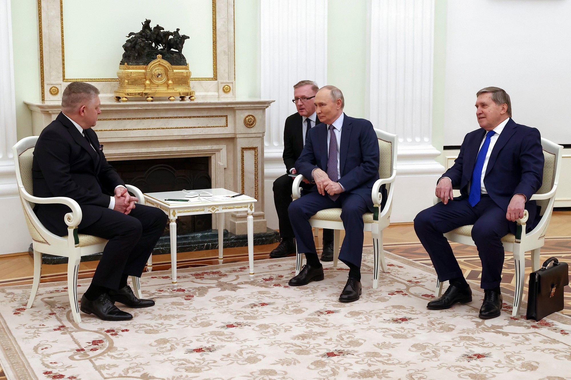 Slovenský premiér Robert Fico sa stretol v Moskve s ruským prezidentom Vladimírom Putinom.