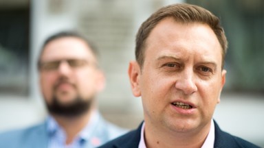 Protest nauczycieli w stolicy. Trela: minister Zalewska to największy szkodnik