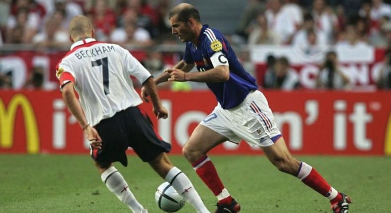 Zidane beats Beckham 