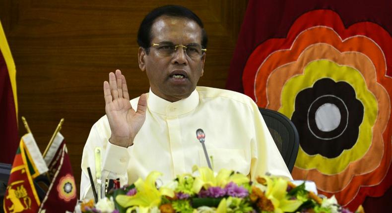 Maithripala Sirisena says he was inspired by President Rodrigo Duterte's strongarm campaign in the Philippines