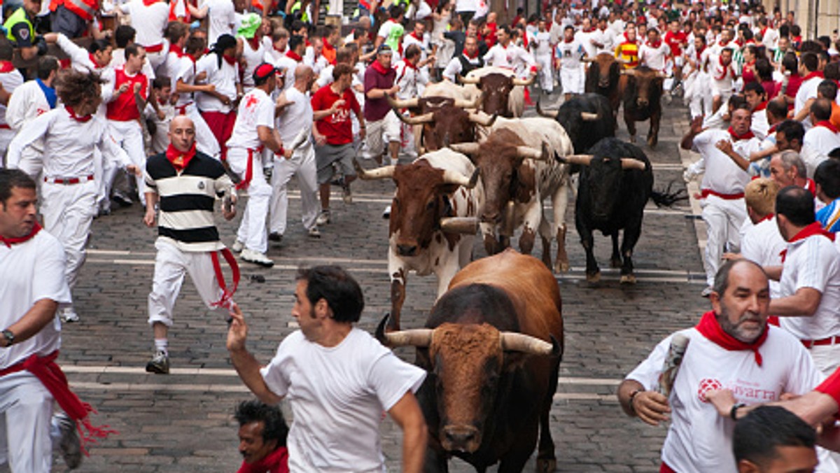 Festiwal San Fermin w Pampelunie.