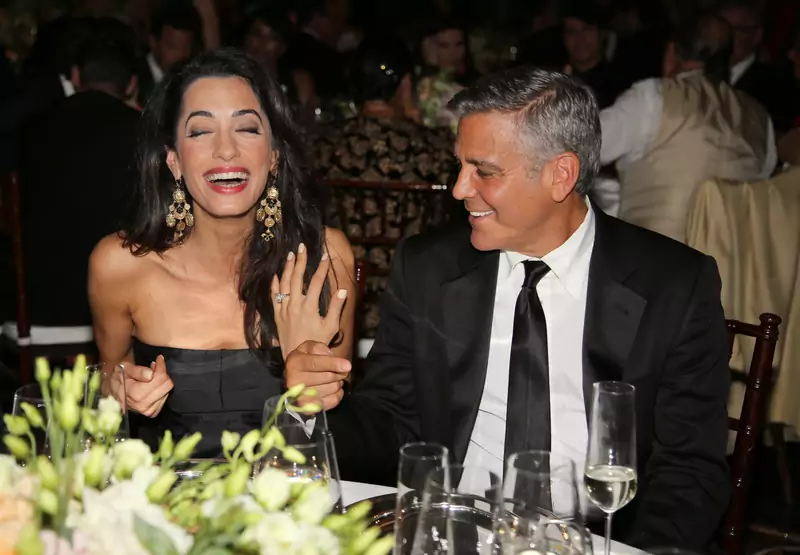 2014 r. Florencja, Włochy. George Clooney z (wtedy) narzeczoną Amal Alamuddin / Rachel Murray Getty Images
