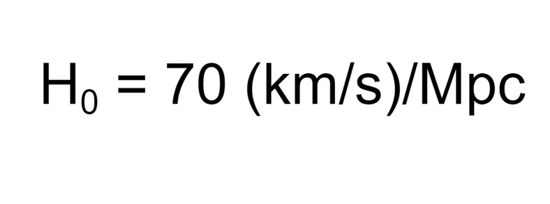 H = Hubble constant