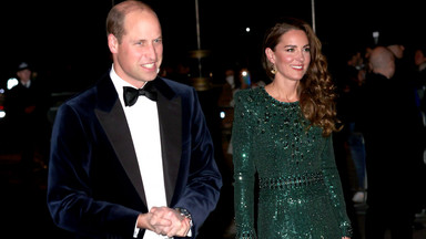 Kate i William na czerwonym dywanie. Księżna zachwyciła szmaragdową kreacją sprzed dwóch lat