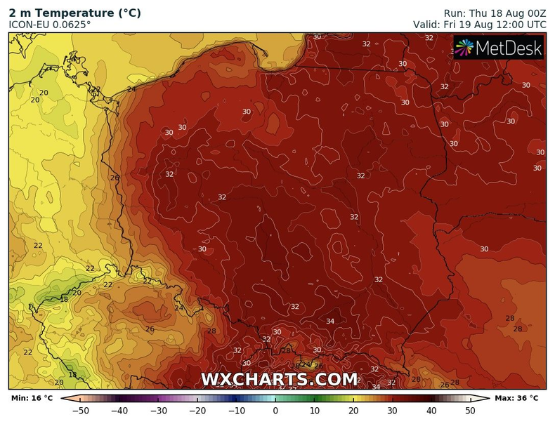 Niemal w całej Polsce będzie ponad 30 st. C