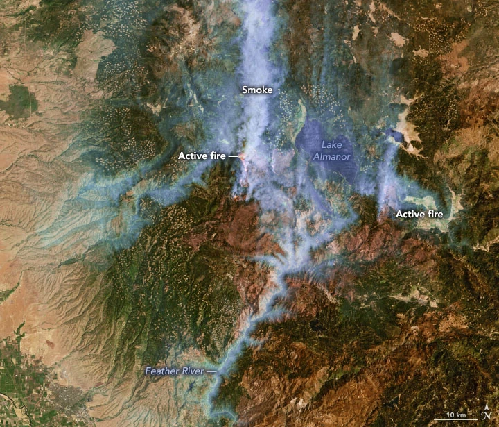 Dixie na obrazie z satelity Landsat 7