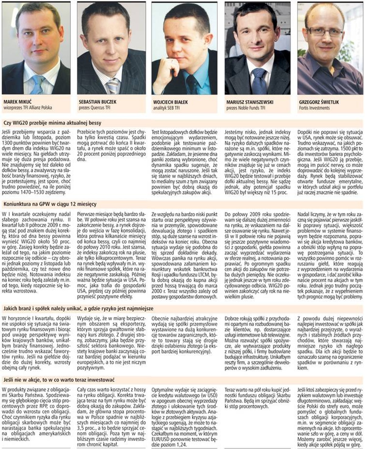 Ankieta GP wśród ekspertów rynku kapitałowego