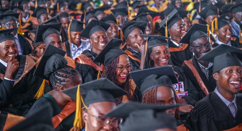 Graduates during the 23th graduation ceremony  at Masinde Muliro University in Kakamega