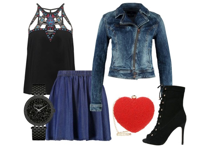 STYLIZACJE z dżinsową kurtką