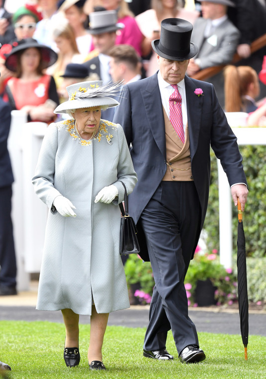 Królowa Elżbieta II i książę Andrzej w Ascot (2019)