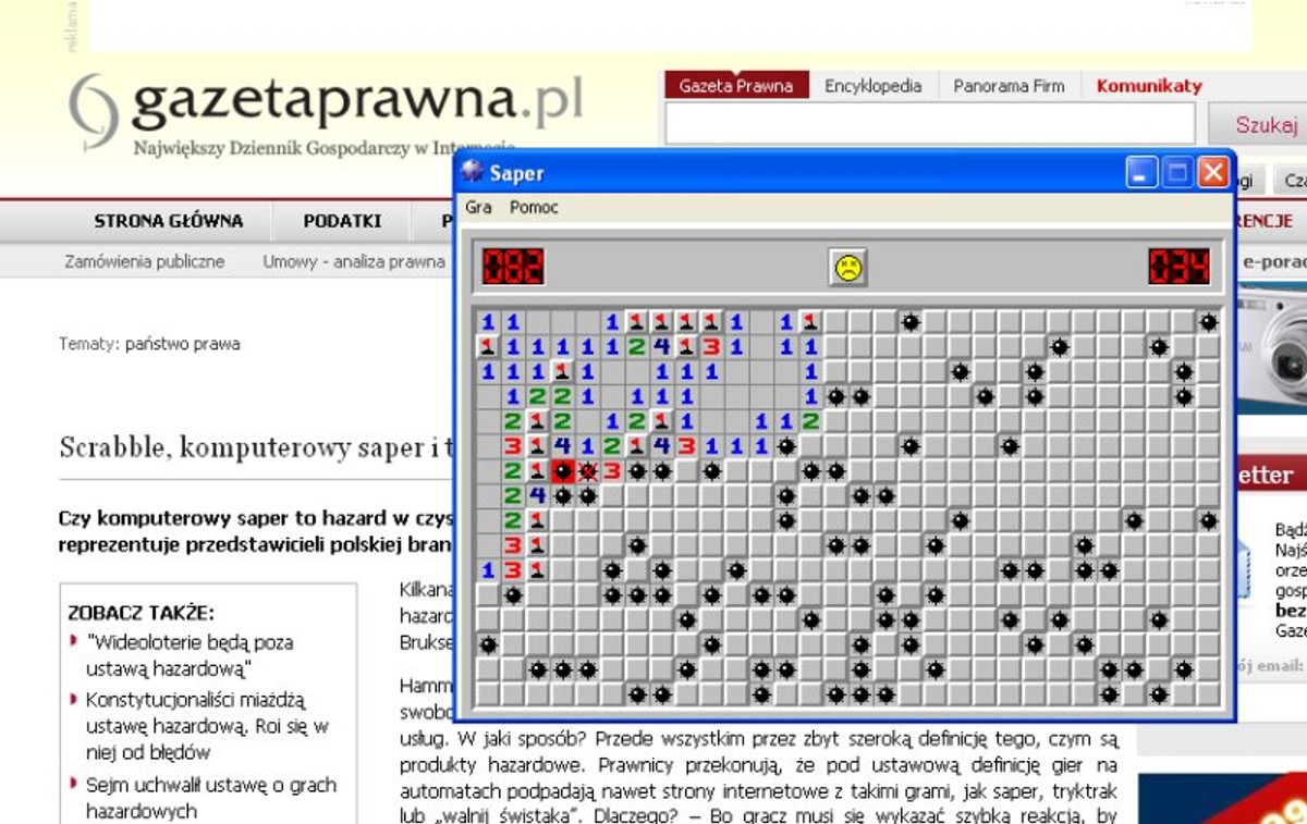 Prawnicy przekonują, że pod ustawową definicję gier na automatach podpadają nawet strony internetowe z takimi grami, jak saper, tryktrak lub „walnij świstaka”.
