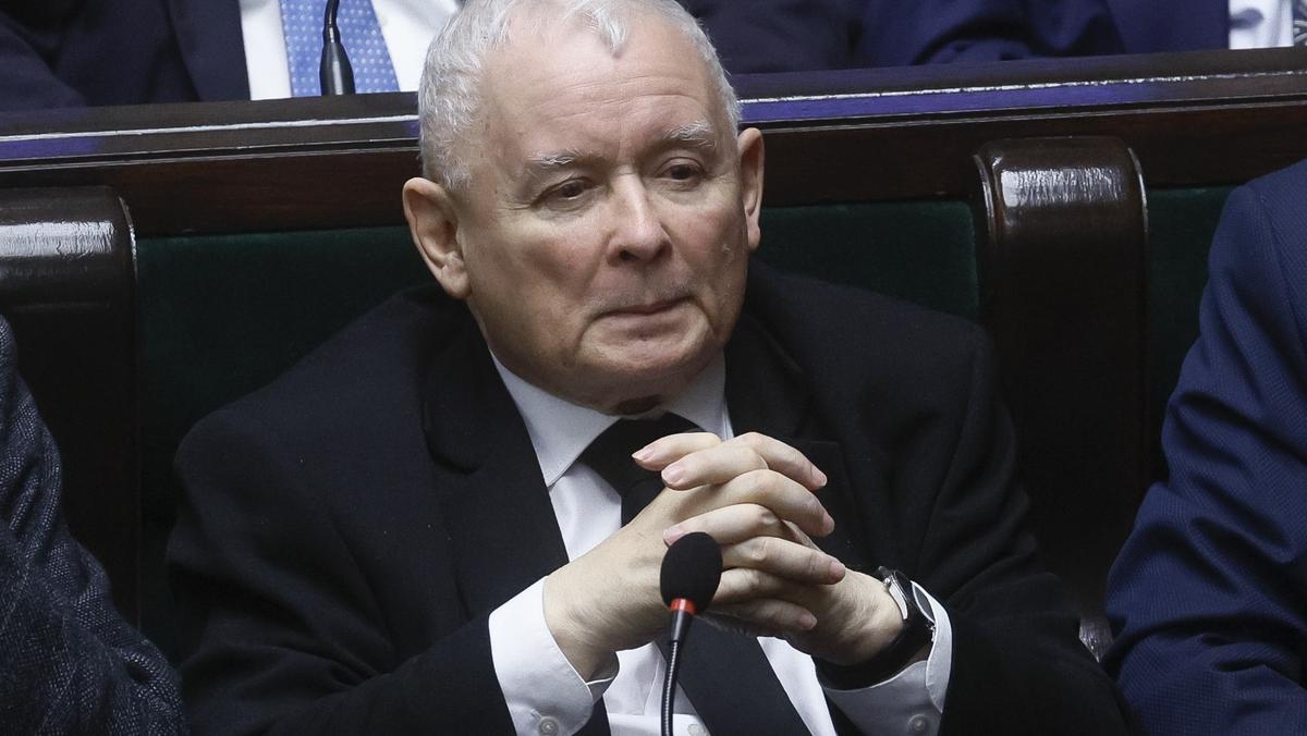 Prezes PiS Jarosław Kaczyński w Sejmie
