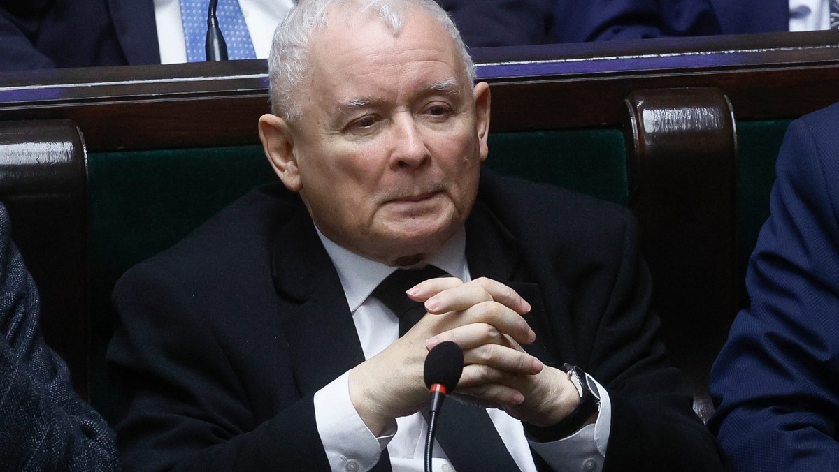 Prezes PiS Jarosław Kaczyński w Sejmie