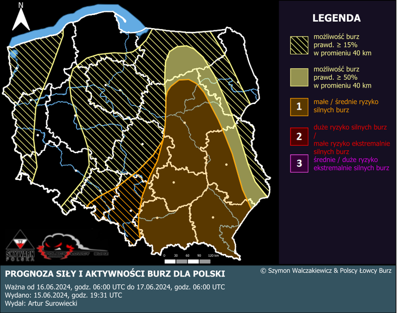 Najbardziej gwałtowne zjawiska mają wystąpić na wschodzie i południowym wschodzie