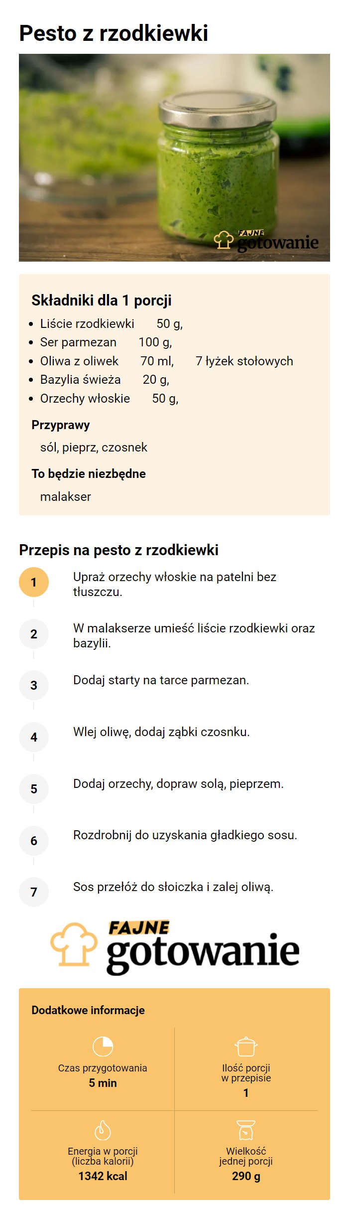 Pesto z rzodkiewki