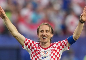 Luka Modrić slavi pobedu nad reprezentacijom Gane | Foto: Reuters