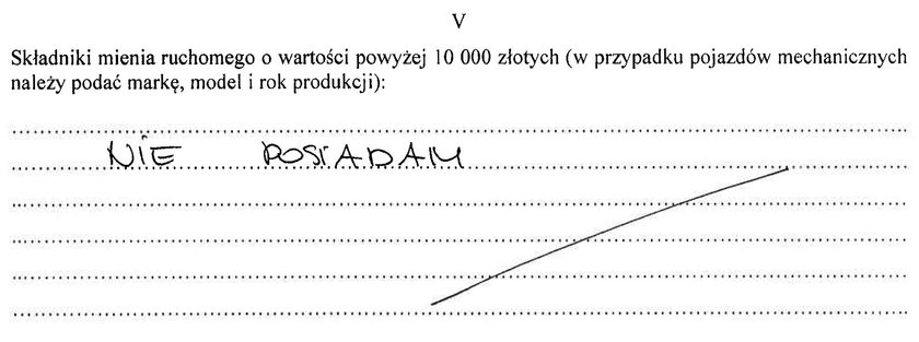 Oświadczenie majątkowe Sławomira Nowaka 