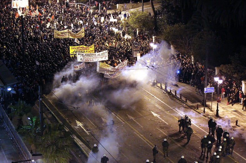 Protesty w Atenach