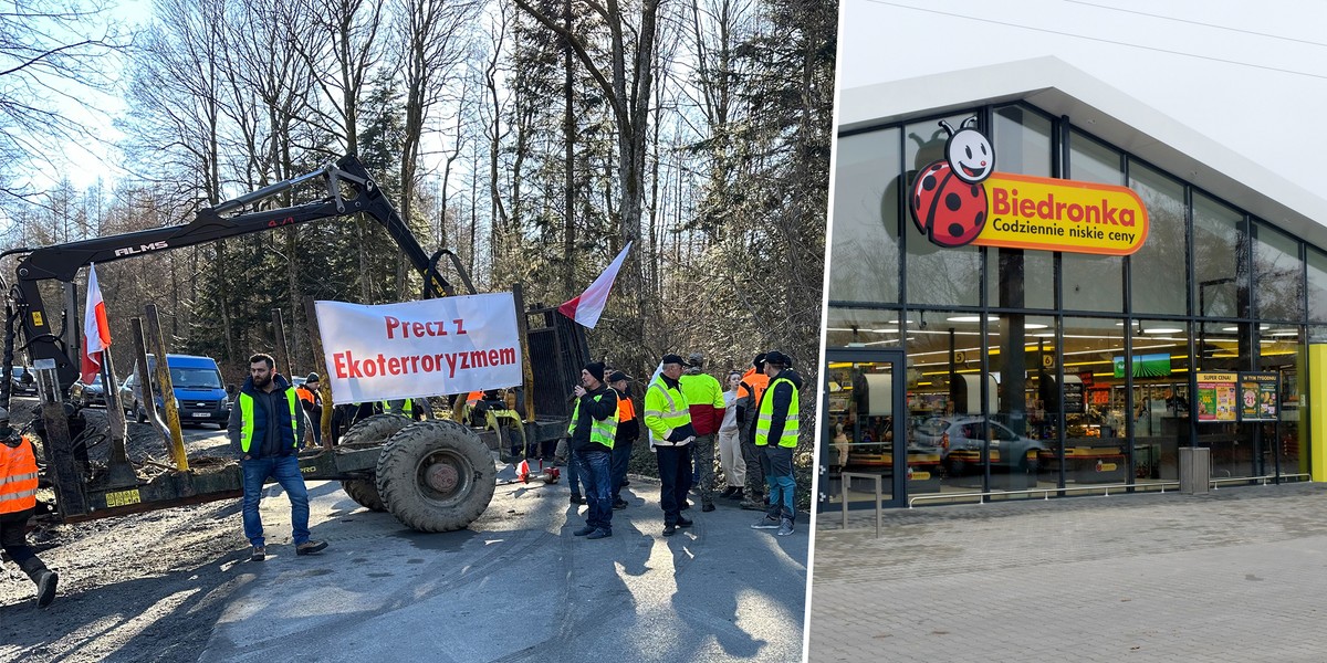 Biedronka atakowana przez rolników.