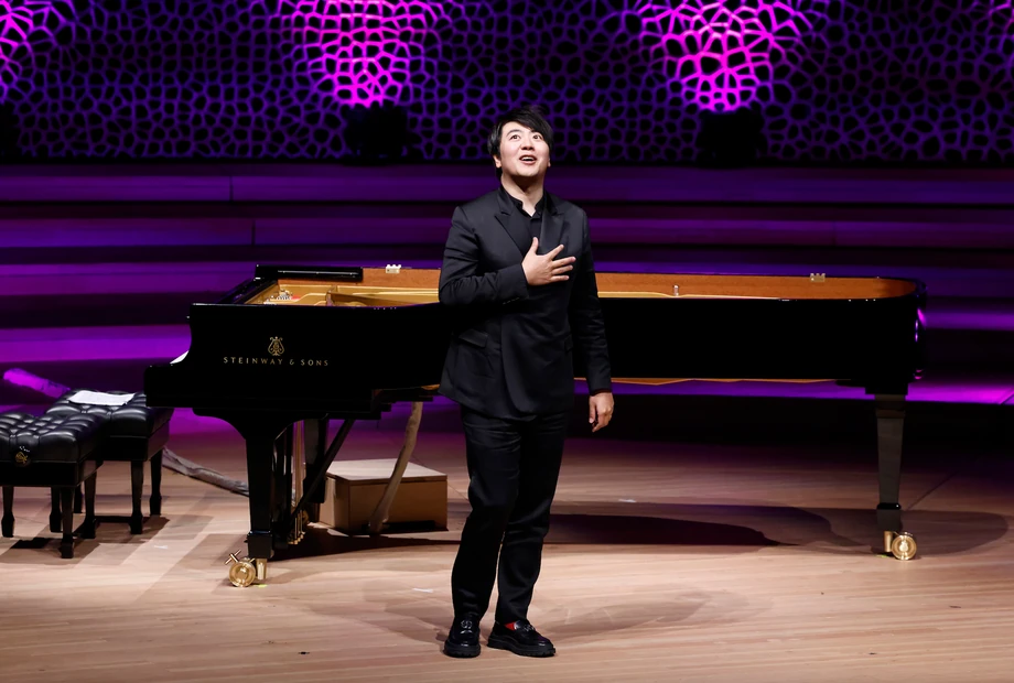 Lang Lang podczas premiery Spiriocast (fot. Steinway & Sons)