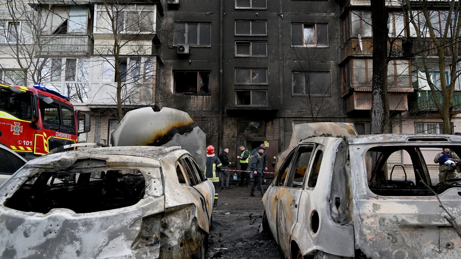 Kijów po rosyjskim ataku, 21 marca 2024 r.