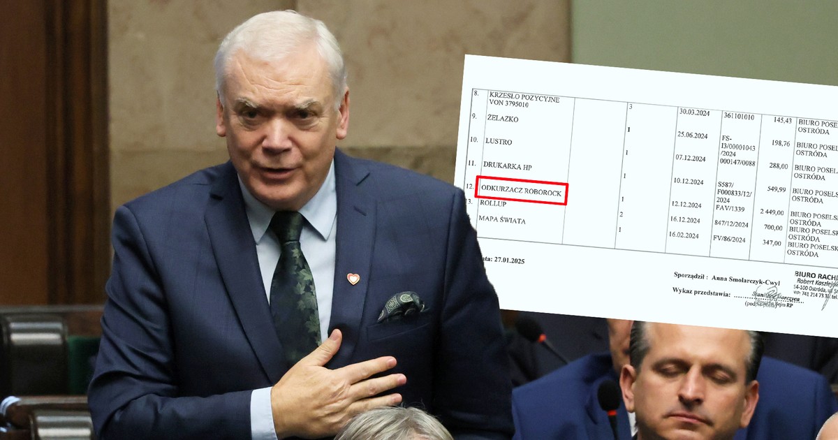 Poseł kupił robota sprzątającego do 20-metrowego biura, podatnicy zapłacili."Tak jest taniej"