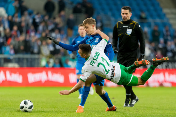 Ekstraklasa: Efektowne zwycięstwo Lecha. Lechia coraz bliżej strefy spadkowej