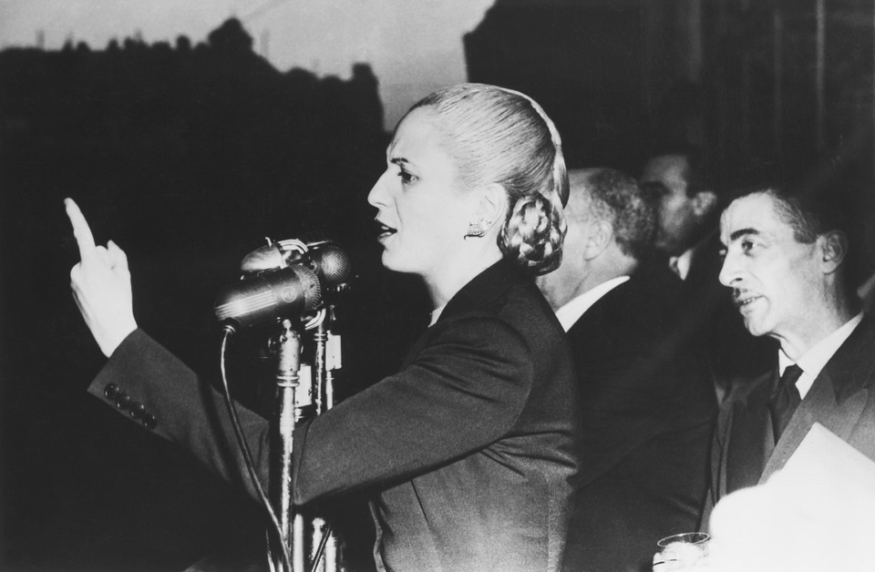 Eva Peron podczas przemowy (lata 50.)