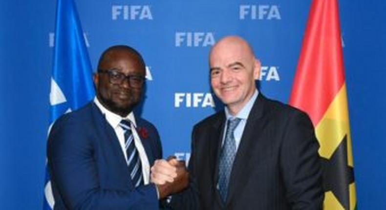 Kurt Okraku and FIFA President Infantino
