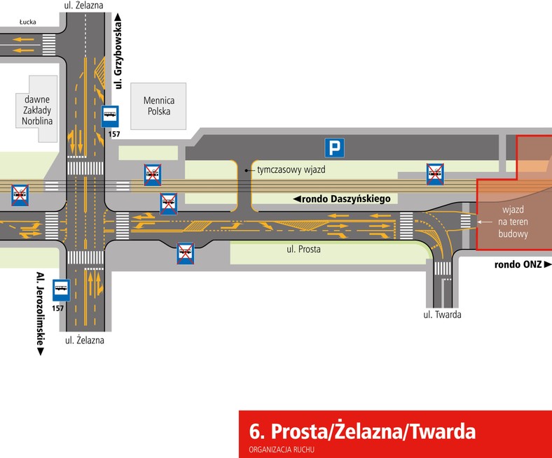 Organizacja ruchu w rejonie - Prosta - Żelazna Twarda - fot. matreiały prasowe Urzędu Miasta